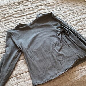 Skims medium long sleeve stretch shirt, black